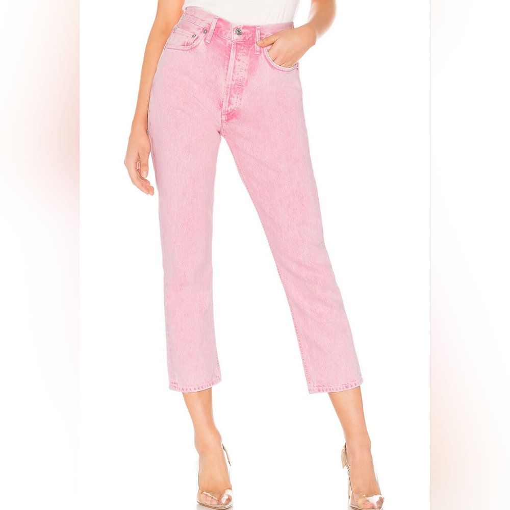 SOLD AGOLDE Riley High Rise Straight Crop in Potion - Size 25